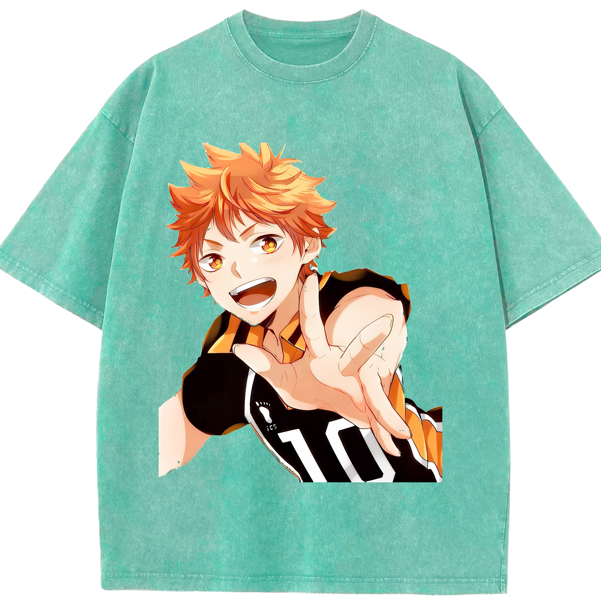 （画像用） ハイキュー!! Haikyu!! 綿100% ヴィンテージ風 半袖Tシャツ（フロントプリント）